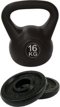 Tunturi - Fitness Set - Halterschijven 2 x 0,5 kg - Kettlebell 16 kg