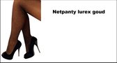 Netpanty lurex goud one size - Huwelijk festival gala themafeest party