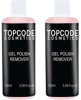TOPCODE Cosmetics 2x Gellak remover - 100ml - MCRM02- roze Voor het veilig verwijderen van gellak