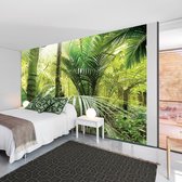 Zelfklevend fotobehang -  Groene steeg van bomen  , Premium Print