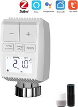 Dakta® Thermostaatknop Radiator |  SMART met voeder |  Digitale Thermostaat WiFi | met App & Voice Control | Draadloos | Temperatuurmeter | LCD scherm