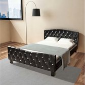 Bed Met Traagschuim Matras Kunstleer Wit 180X200 Cm