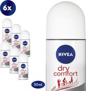NIVEA Deo Roller - Dry Comfort - 6 x 50 ml