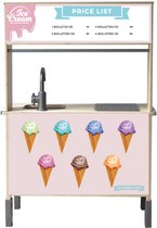 Icecream menu keukensticker - Ikea Duktig - Speelkeuken - Keukensticker set