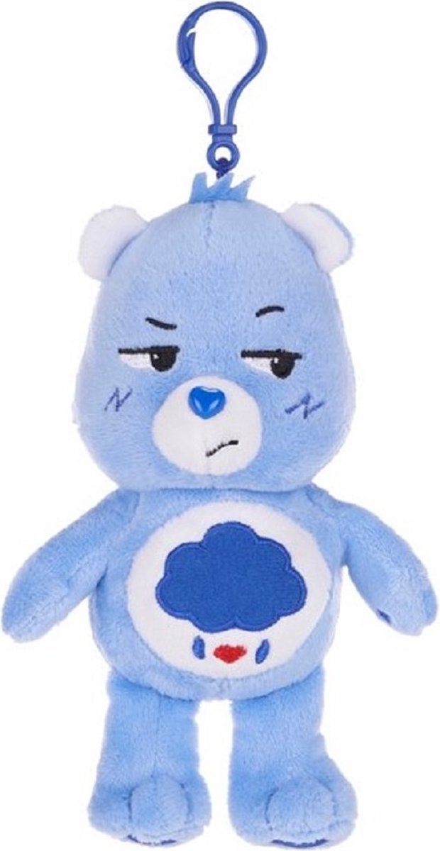 Troetelbeertjes rugzak clipje blauw - 14 cm - Sleutelhanger - Pluche - Care Bears