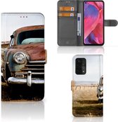 Bookcover OPPO A54 5G | A74 5G | A93 5G Telefoonhoesje Vintage Auto