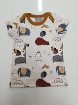 k&b -  Baby Unisex Tshirt – Maat 86 - wit