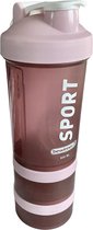 Sportbidon - Drinkfles - Bewinner - Bidon - Proteïne Shaker - 500 ml - Lila Paars