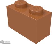 Lego Bouwsteen 1 x 2, 3004 Donker oranje 100 stuks