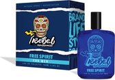 Rebel Fragrances Free Spirit Eau de Toilette Mannen - 100 ml -  Mannen Parfum - Mannen Cadeautjes - Verleidelijk en Intrigerend Herengeur