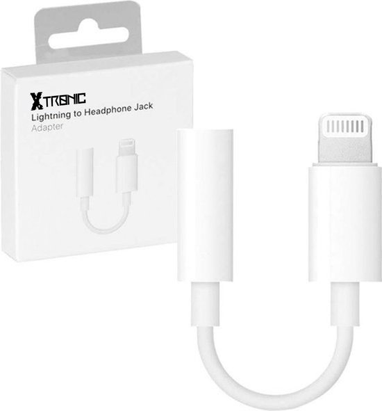 Xtronic - Apple Lightning Aux Adapter 3.5mm - Geschikt voor Apple iPhone - audio aansluiting adapter - Lighting naar Jack 3.5mm