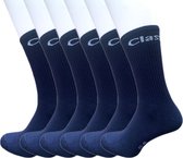 Classinn Crew inn plain geribbelde sokken katoen 12 Paar marine blue Maat 39-42 met logo