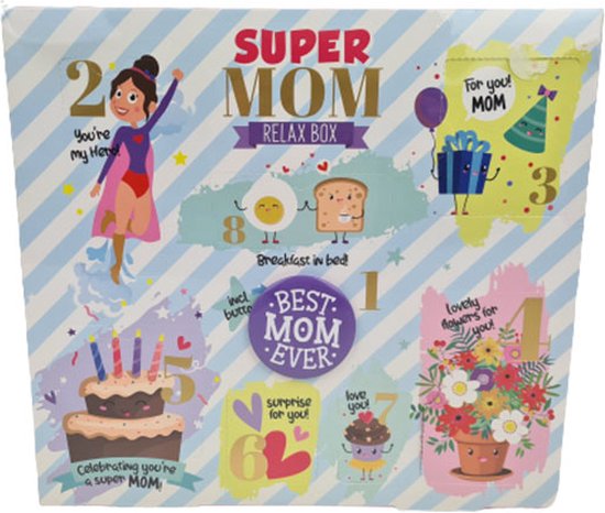 Super Mom Suprise box - Geschenkset - Douchepakket - 8 vakjes - Multicolor  - Cadeau -... | bol.com
