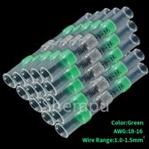 N.E.M. - 10 stuks Groene Soldeerhuls - kabelverbinder- krimpkous waterdicht met soldeertin -
