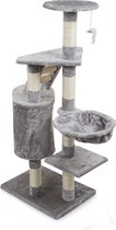 Krabpaal- Krabpaal Voor Katten - Klimtoren Krabpaal - Speelgoedboom voor katten - Hoogte 119cm - Kleur Grijs