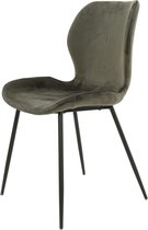 Elegant velvet - Eetkamerstoelen - set van 4 - antraciet velours - stalen buispoten