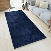 Tapiso Essence Tapestry Runner Blauw Foncé Deep Pile Salon Couloir Chambre Taille - 70x400
