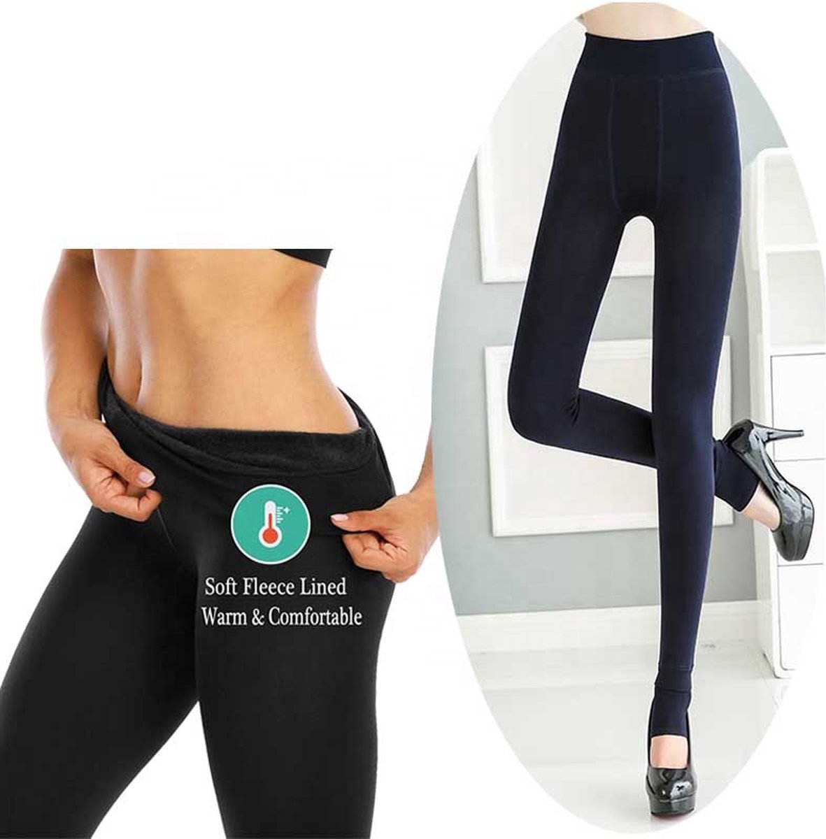 Lot de 3 leggings Super Thermo - Taille S à L - Sous- Sous-vêtements -  Plein air 