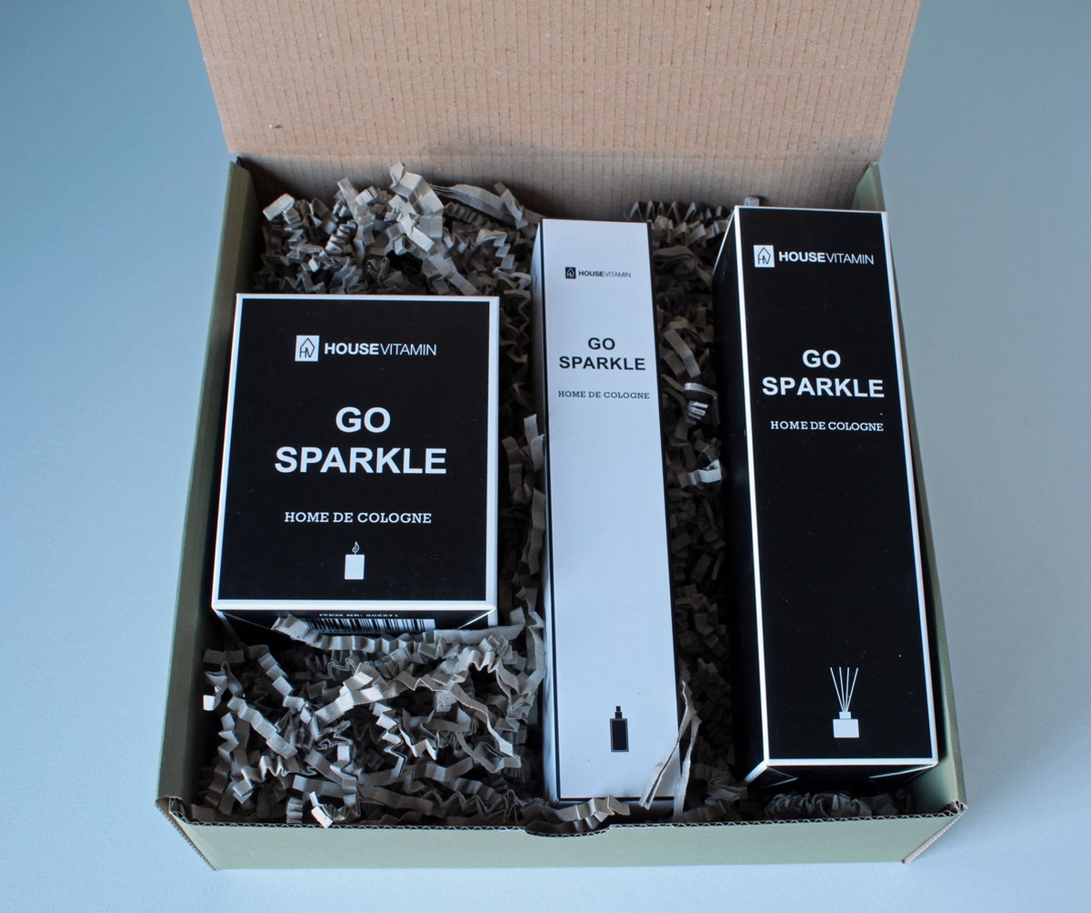 Minibox Go Sparkle - home de cologne - geurkaars - geurstokjes - home spray - housevitamin