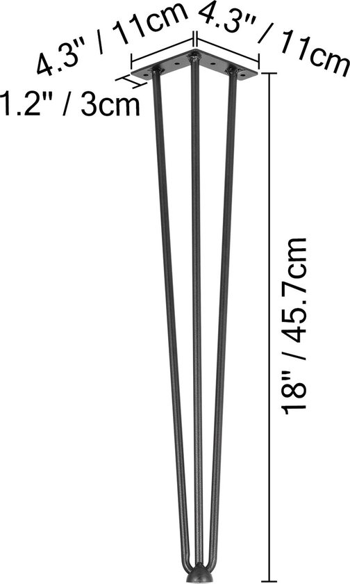 Belect 2 stuks tafelpoten, metaal, meubelpoten voor bank, X-frame
