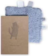 Snoozebaby geboortecadeau set: geboortekaartje + envelop + duurzaam gemaakte gift - alleen nog maar 2 postzegeltjes plakken - Fresh Blue