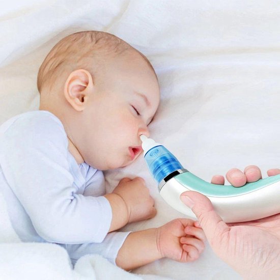 A&K Elektrische oplaadbare neuspeer voor baby en kinderen - Inclusief Oplader, Handleiding en Batterijen - Hygiënische neusreiniger - Baby aspirator - Neuszuiger - Baby neuspompje - Toetenveger - Snoetenpoetser - Mintgroen - Neusspoeler van A&K — afbeelding 2