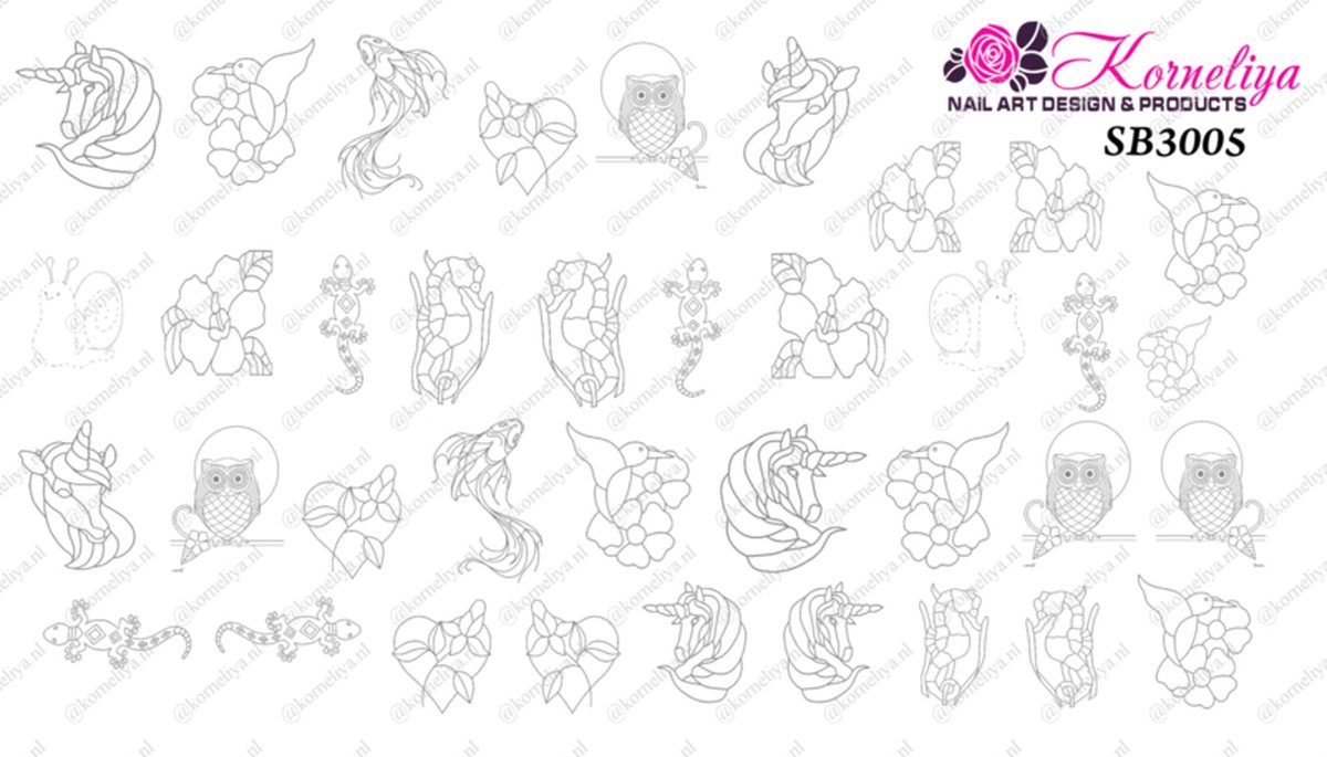 Goedkoopste Water Decal - Nail Wrap SB 3005