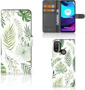 Wallet Book Case Motorola Moto E20 | E30 | E40 Smartphone Hoesje Leaves