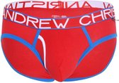Andrew Christian Fly Tagless Brief w/ Almost Naked Rood - MAAT XL - Heren Ondergoed - Slip voor Man - Mannen Slip