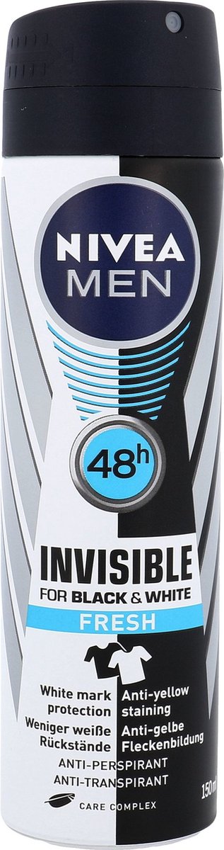 Goedkoopste Nivea - Invisible For Black & White Fresh Men Anti-Perspirant For Men - 150ml