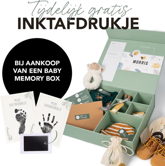 Baby Memory Box – Herinneringsdoos - Kraamcadeau - Baby Geschenkset - Babyshower cadeau