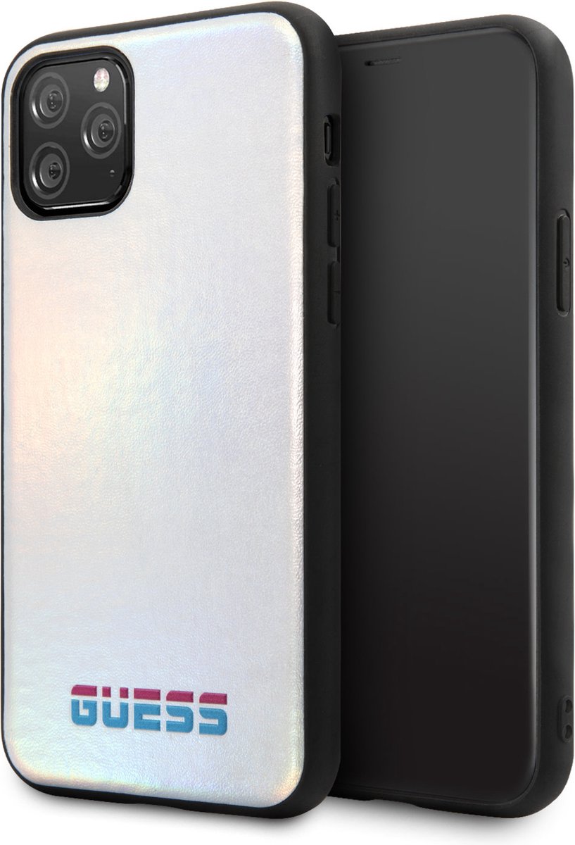 Zilver hoesje van Guess - Backcover - Iridescent - iPhone 11 Pro Max - Original - GUHCN65BLD