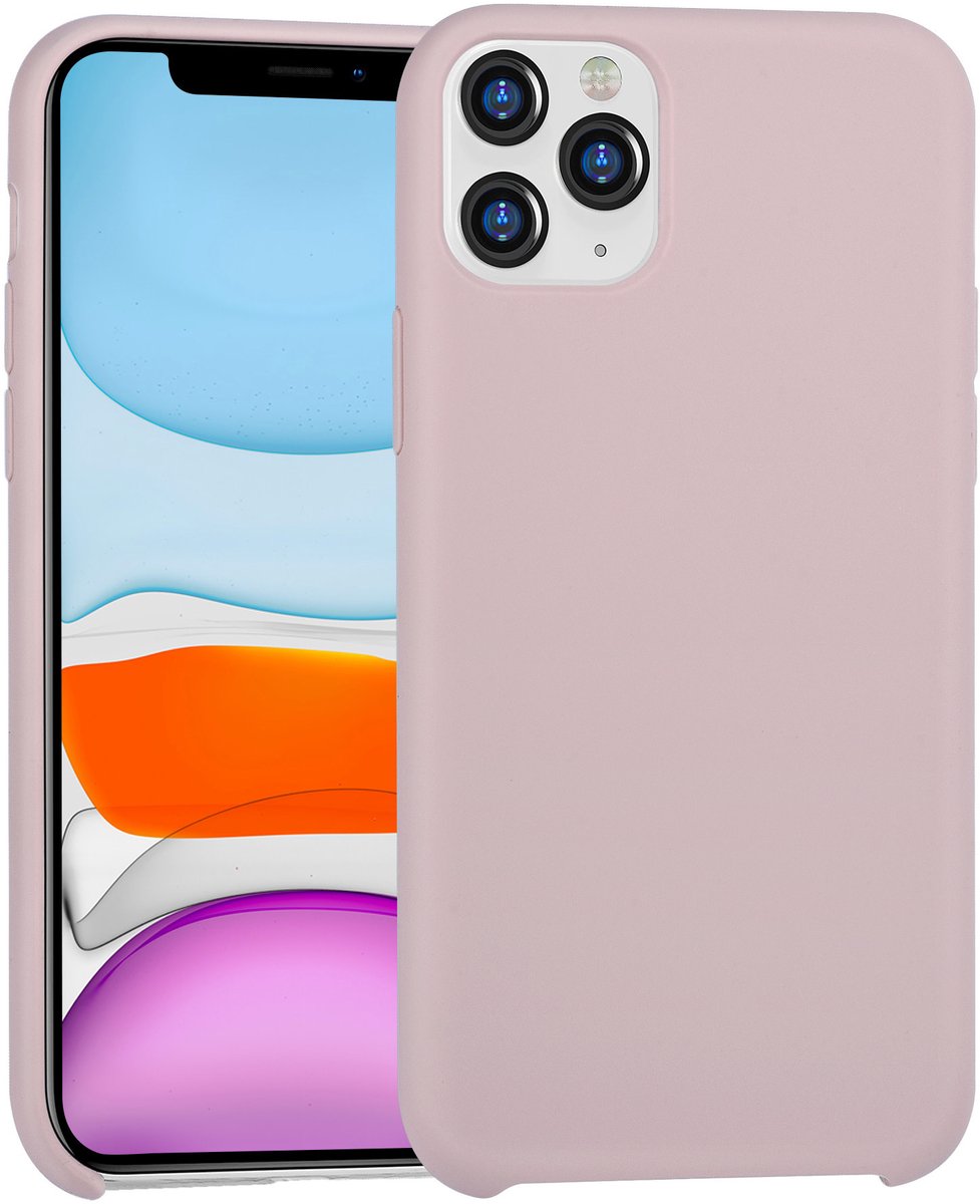 Apple iPhone 11 Pro Max Roze Backcover hoesje Soft Touch- 8719273299623