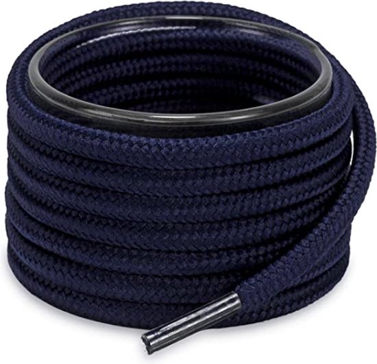 Foto: Schoenveters veters sneakerveters rond donkerblauw veterlengte 120 cm dikte 4mm