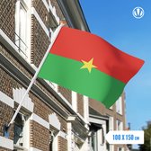 Vlag Burkina Faso 100x150cm - Glanspoly