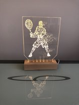 Casibus - Led lamp sport - Tennis backhand - nacht lamp - 23cm