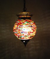 Oosterse bangles hanglamp multi color  - 15 cm.