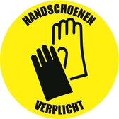 Handschoenen verplicht vloermarkeringspictogram 150 mm