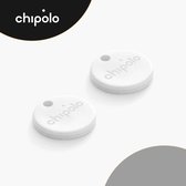 Chipolo One - Bluetooth GPS Tracker - Keyfinder Sleutelvinder - 2-Pack - Wit