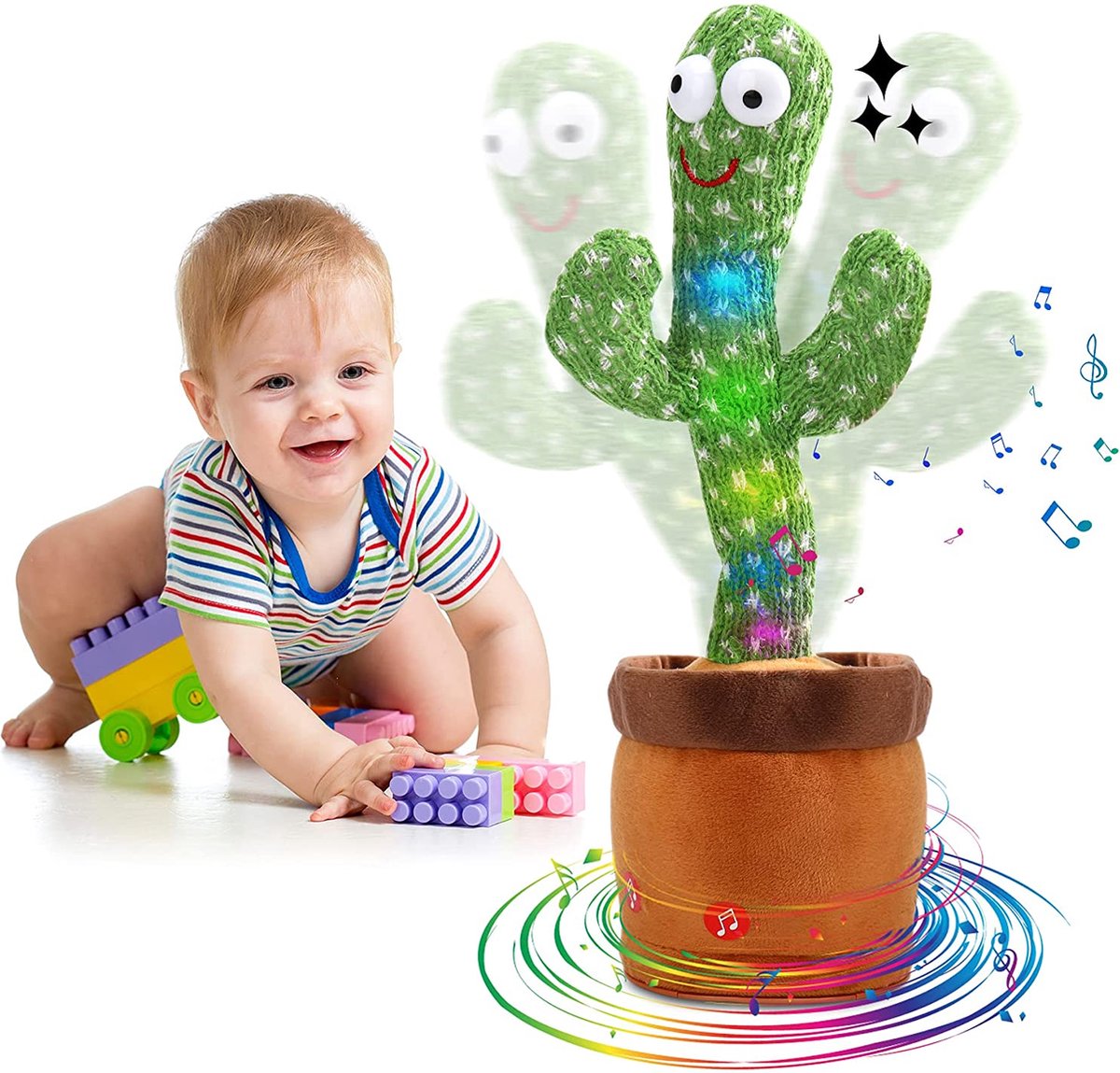 Noël Chant et Danse Cactus Jouet dansant Cactus Bébé Jouets Dansant Cactus  imitant Jouet