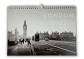Kalender 2022 Wandkalender - Maandkalender - Londen - Maand - A4 - Zwart Wit - Kijk en maak een keuze uit 6 varianten