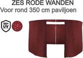 El Jardin - Zijwanden voor Rond Partytent - 350 - Rood - Voor paviljoen