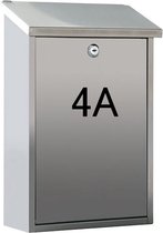 Huisnummer sticker - A - zwart - 6 cm - letter - brievenbussticker – cijfersticker - plakletter