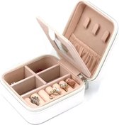 Sieradendoos Wit - Travelbox - Organizer - Reizen - Ketting/Ring/Oorbellen - Dames Meisjes