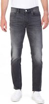 Liberty Island Denim Jeans Heren - Slim Fit met Stretch, grijze jeans duurzaam geproduceerd, BCI, herenbroek, skinny denim met used effect wash, model Tim 33x32