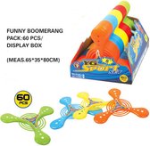 60 stuks boemerang - frisbee - boomerang - 20 cm - rood geel oranje groen - uitdeelcadeautje traktatie kinderverrassing