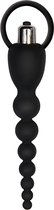 VIBRATING SILICONE ANAL BEADS BLACK
