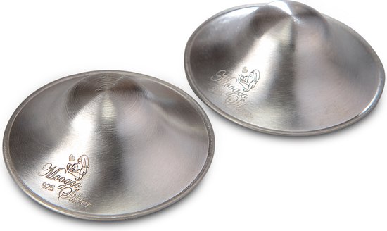 Foto: Moogco silver nipple guards tepelkapjes maat l de originele zilveren tepelbeschermer 925 zilver