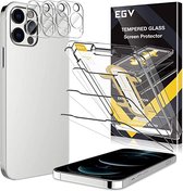 EGV - Tempered Glass - Iphone 12 Pro Max - 3+3 - Screen Protector - Scherm & Camera - Transparant - Met Montagetool