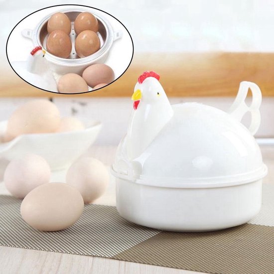 zout Verbazing hulp in de huishouding Dayshake Magnetron Eierkoker - Geschikt voor 4 eieren - Kip Eierkoker |  bol.com